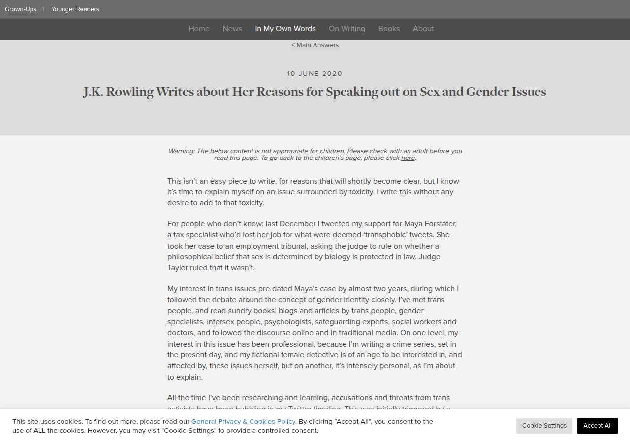 J.K. Rowling: her essay on sex and gender (jkrowling.com)